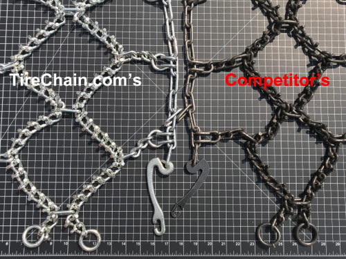 26x8-14 Tire Chains Diamond Studded